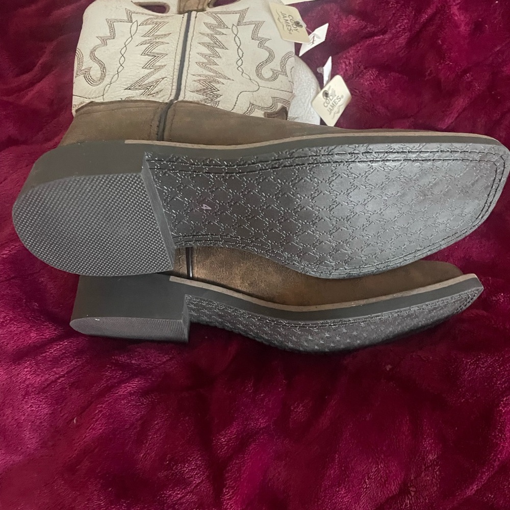 Cody James Kids Western Boots - Brown and Cream - Picture 4 of 4